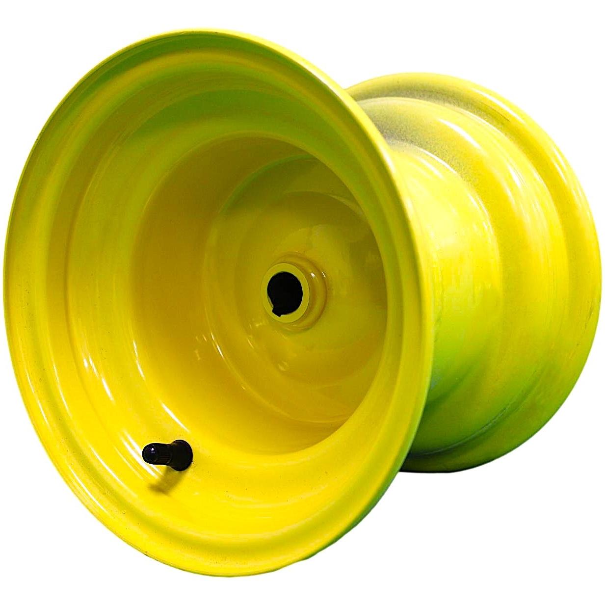 Antego 8x7 Yellow Hubbed Lawn Mower Wheel, Single