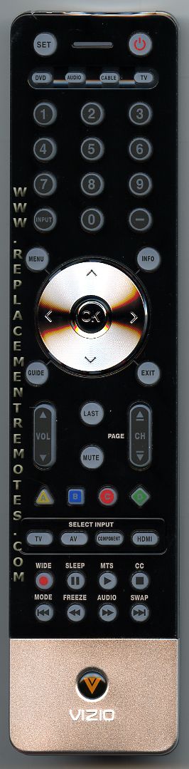 Vizio 098003050011 TV Remote Control
