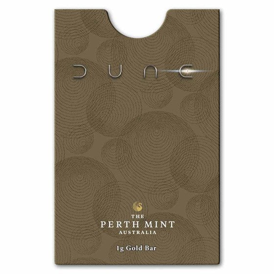 1 Gram Gold Dune Bar Perth Mint .9999 Fine In Assay 0.0322 Oz