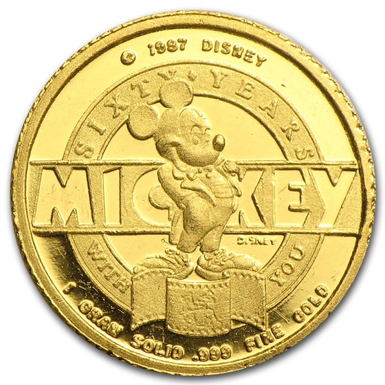 1 Gram Gold Round 999 Fine Secondary Market 0.032 Oz