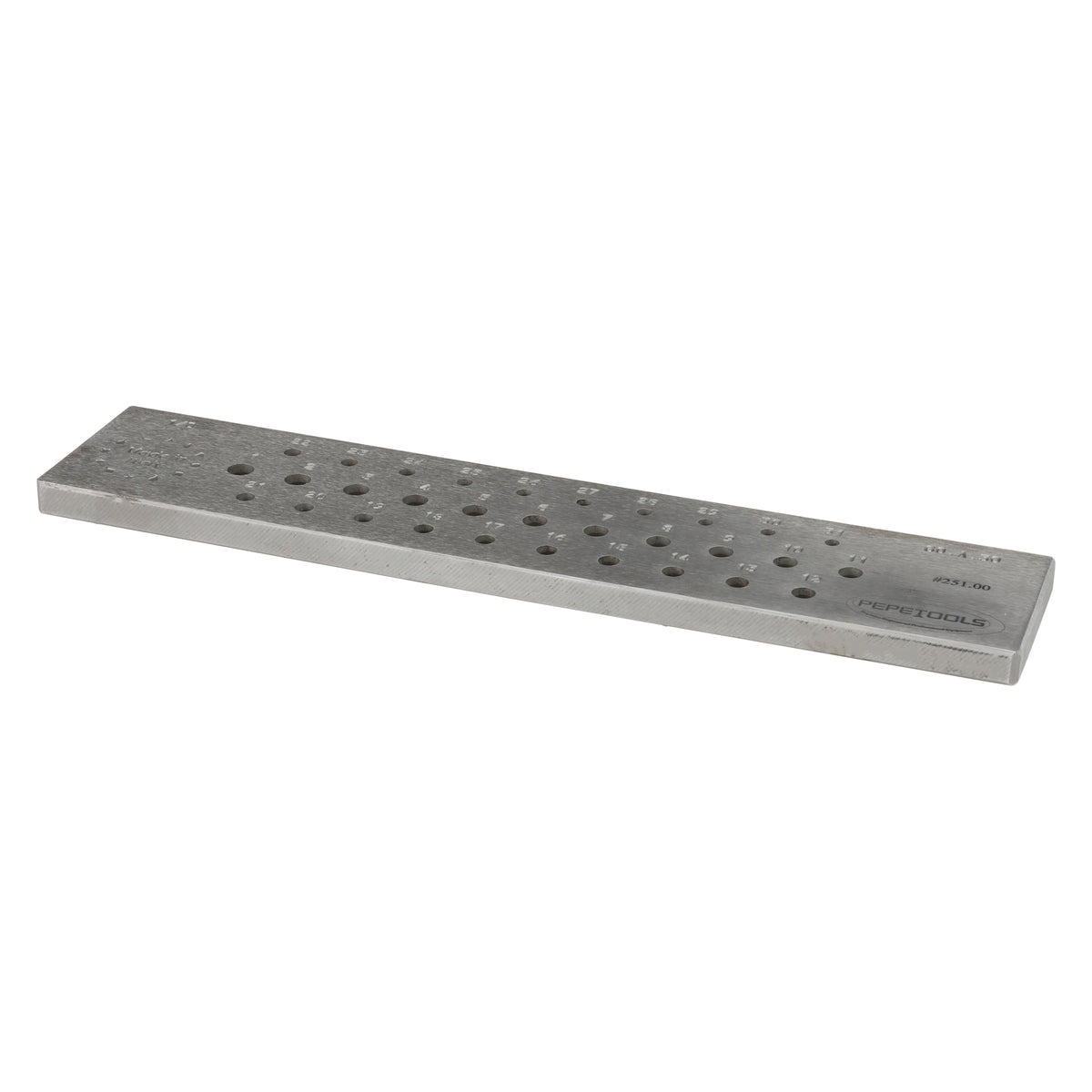 Round Wire Draw Plate, 6mm - 3mm, 31 Holes, Hardened Steel
