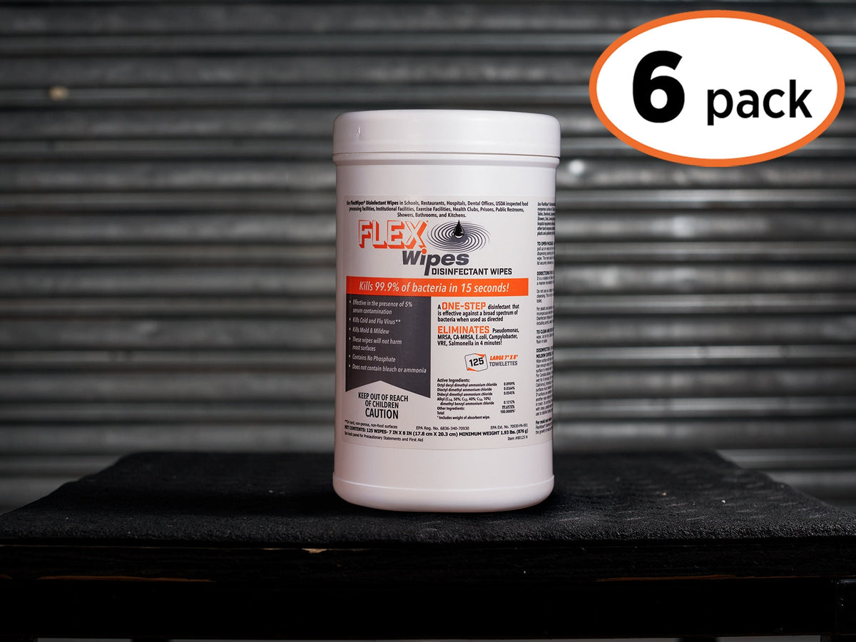 FLEXWIPES 125 Count Canister - 6 pack