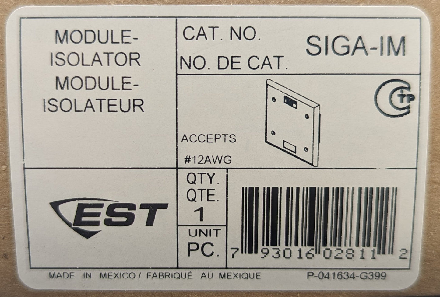 Edwards EST SIGA-IM Isolator Module