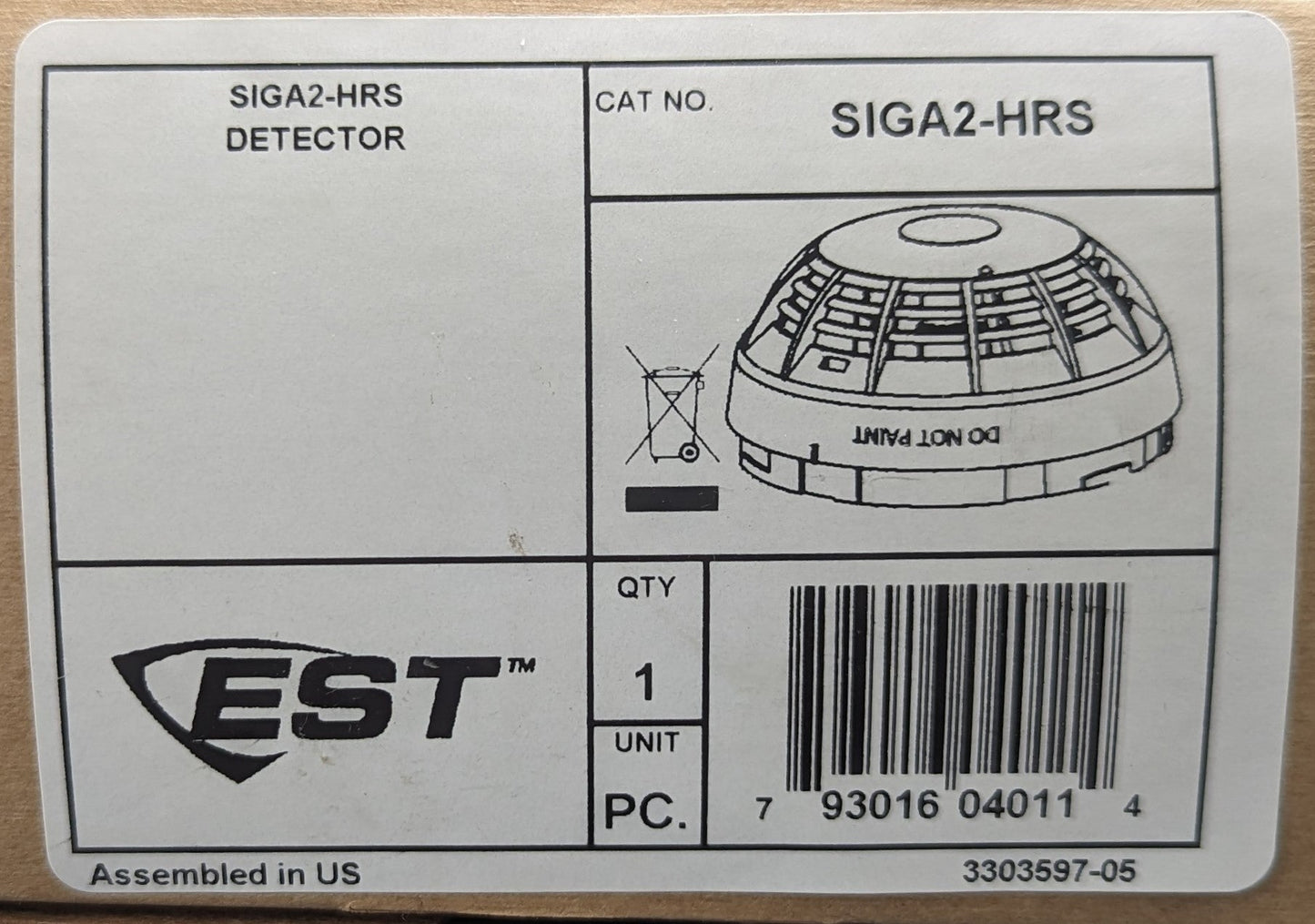 Edwards SIGA2-HRS Heat Detector