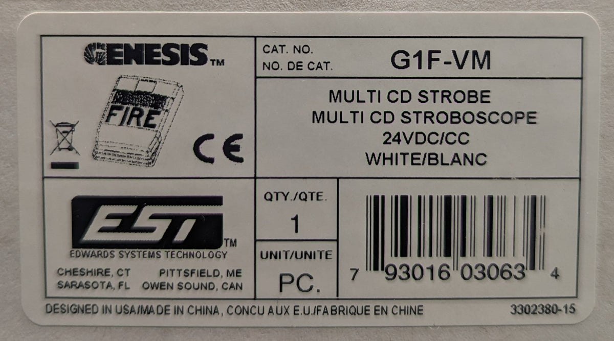 Edwards Genesis G1F-VM Speaker Strobe
