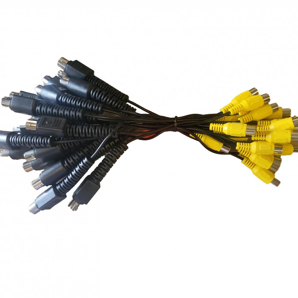 Mini DIN 10 Pin A/V cable with 1 female connector
