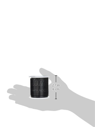 22 AWG Gauge Stranded Hook Up Wire, 100 ft Length, Black, 0.0253" Diameter, UL1007, 300 Volts