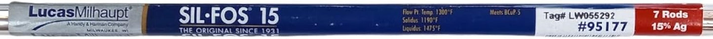 SIL-FOS 15% Part #95177 Silver Solder 7 Sticks