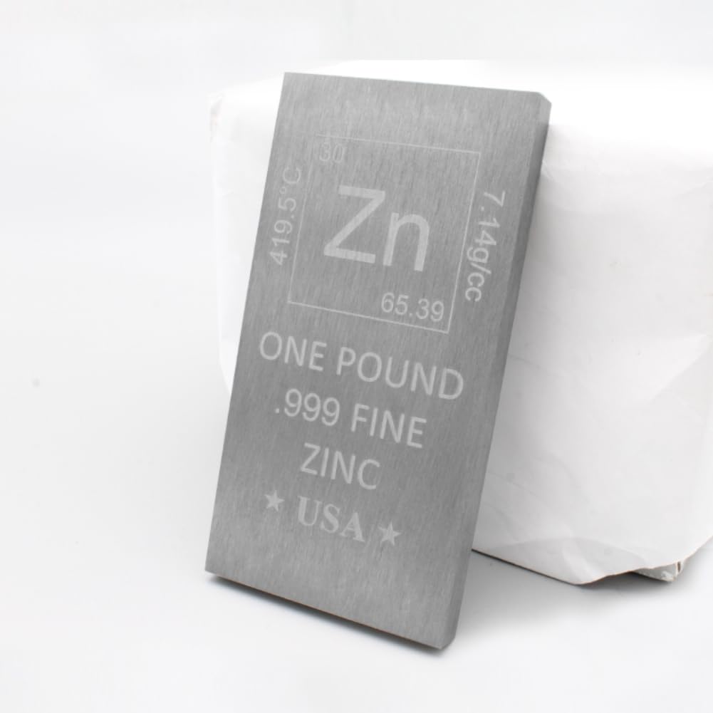 1 Pound Copper Bar Ingot Paperweight - 999 Pure Chemistry Element Design with Certificate of Authenticity by Mint State Gold