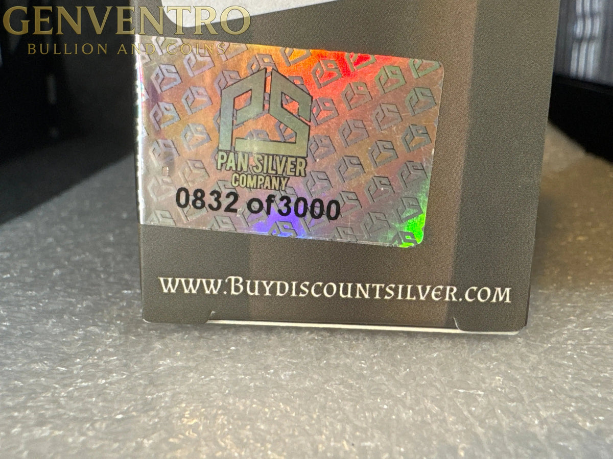 5 gram Pure .999 Silver Bar - Medusa - New Box w/ COA Pan Silver Company