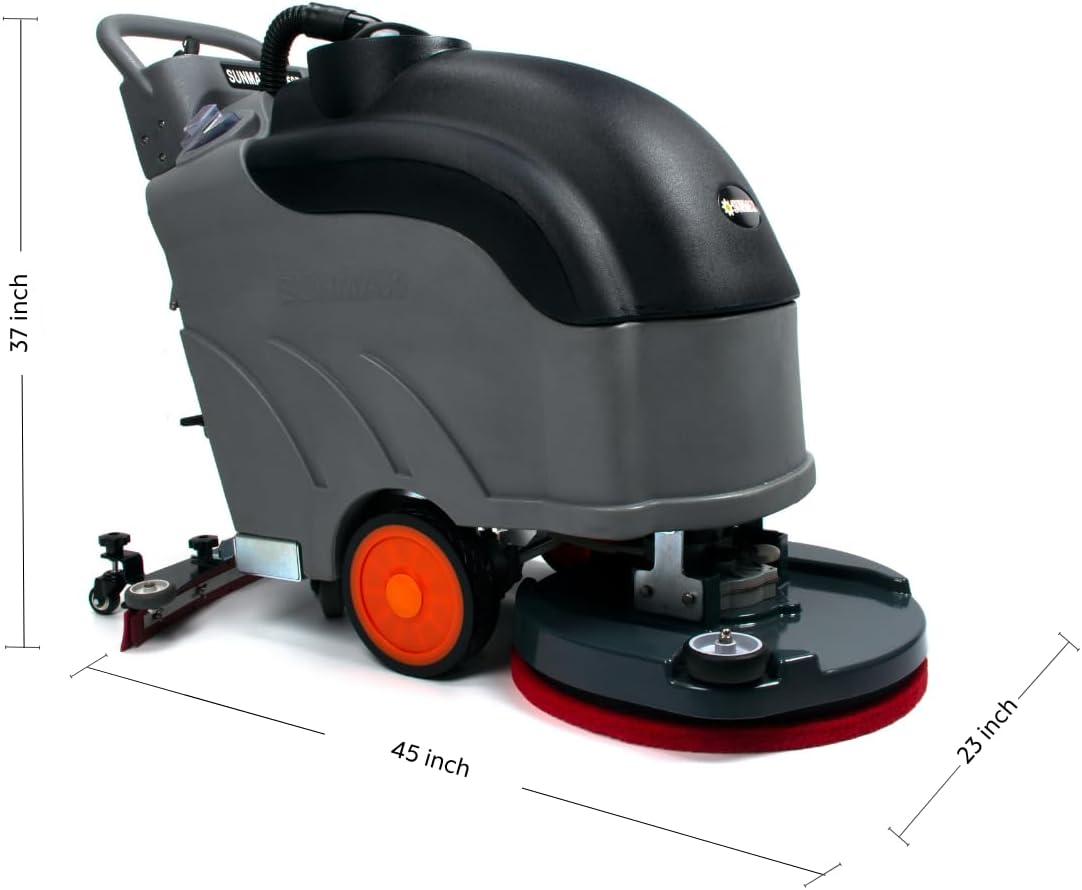 SUNMAX RT50D 22" Self-Propelled Floor Scrubber Dryer, 14.5-gal Tank, Up to 36,000 sqft/hour, Complete Set of Parts