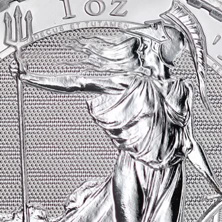 2022-1 oz Silver Britannia Coin Brilliant Uncirculated (BU) with a Certificate of Authenticity £2 Seller BU