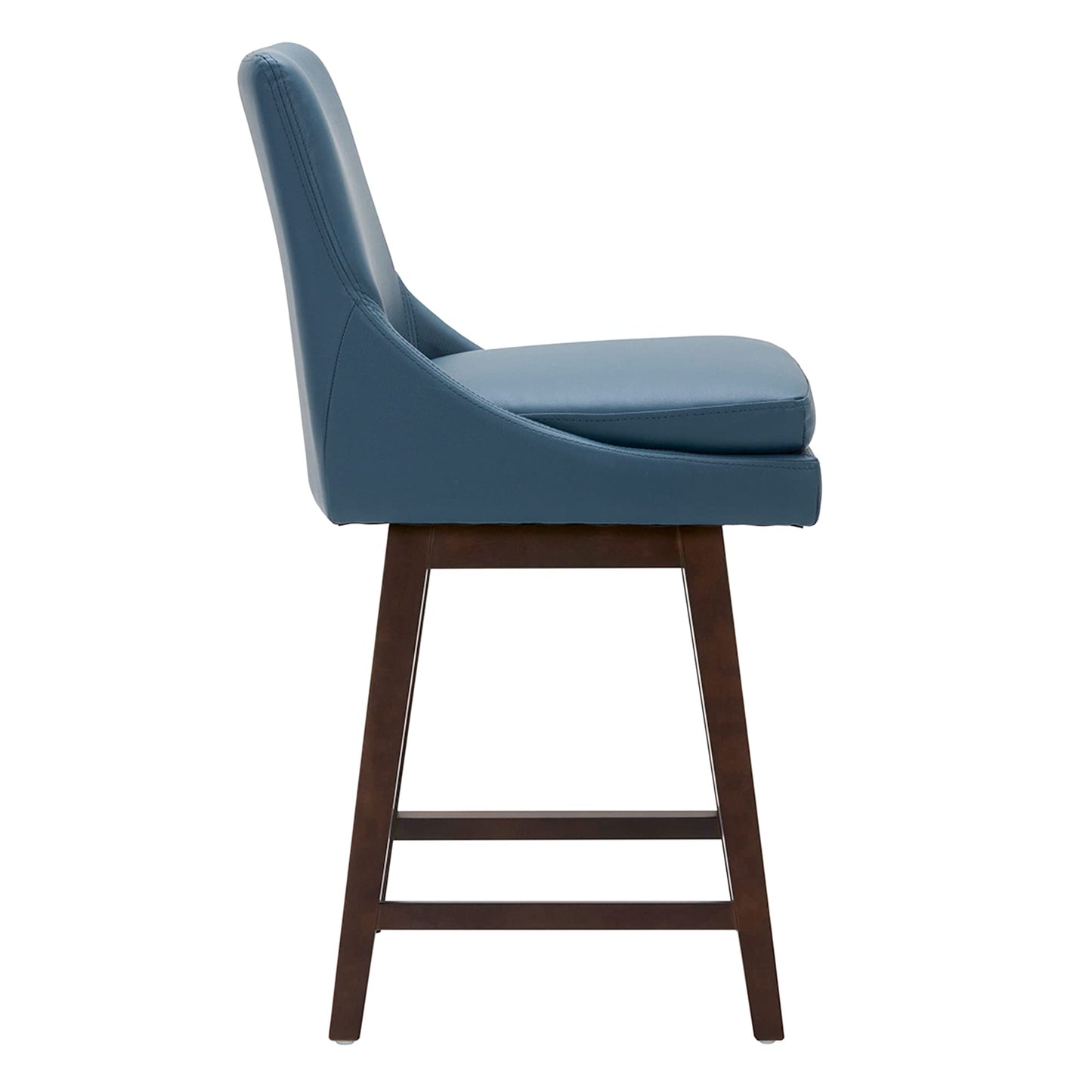 CHITA Bar Height Swivel Barstool with Back Set of 2, FSC Certified Upholstered Bar Stool, 30.7" H Seat Height, Fabric in Ivory