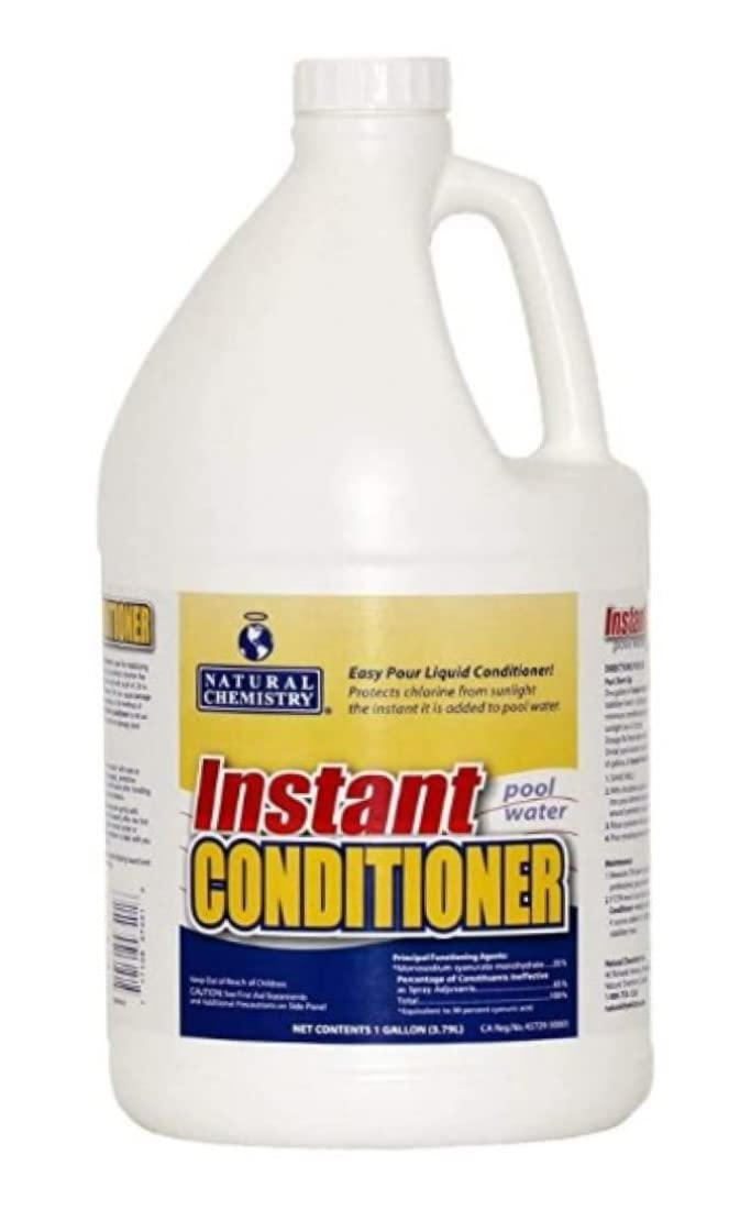 Natural Chemistry Instant Pool Water Conditioner, 1 Gallon, Single Pack | Protects Chlorine from Sunlight, Instantly-Dissolving and Easy to Use