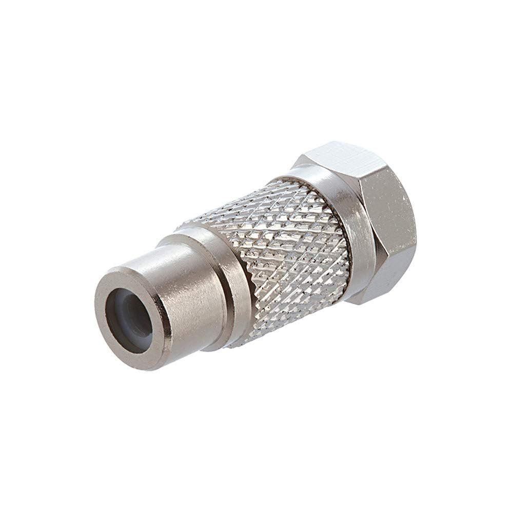 Cmple - F-Type Female to RCA Female Adapter Audio Video RCA Jack to F Jack Connector Converter Coax Coaxial Cable Joiner