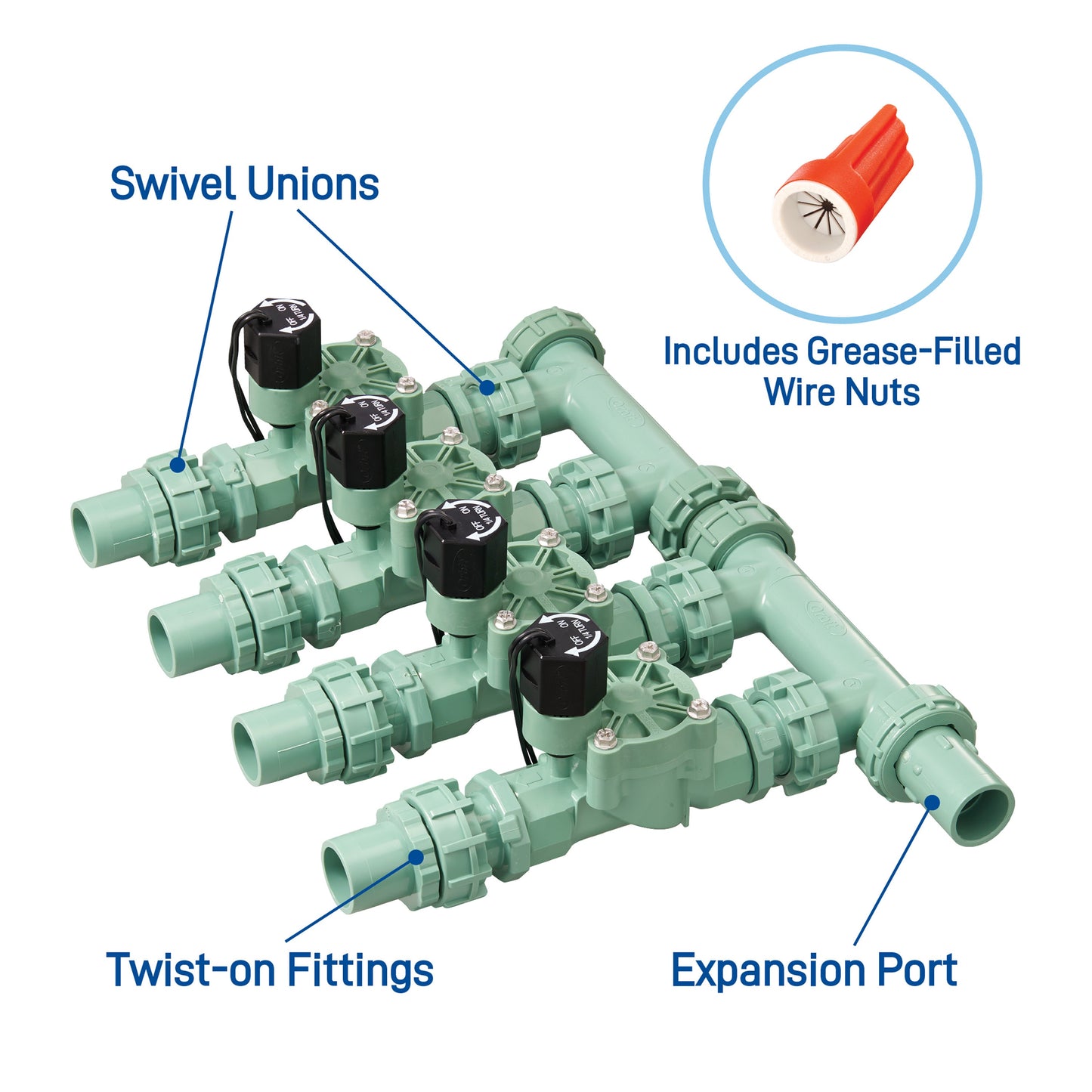 3-Valve Preassembled Manifold with HDPE Adapters 91207