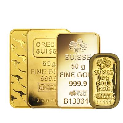 50 Gram Gold Bar 999 Fine Investment Grade Bullion 1.608 Oz