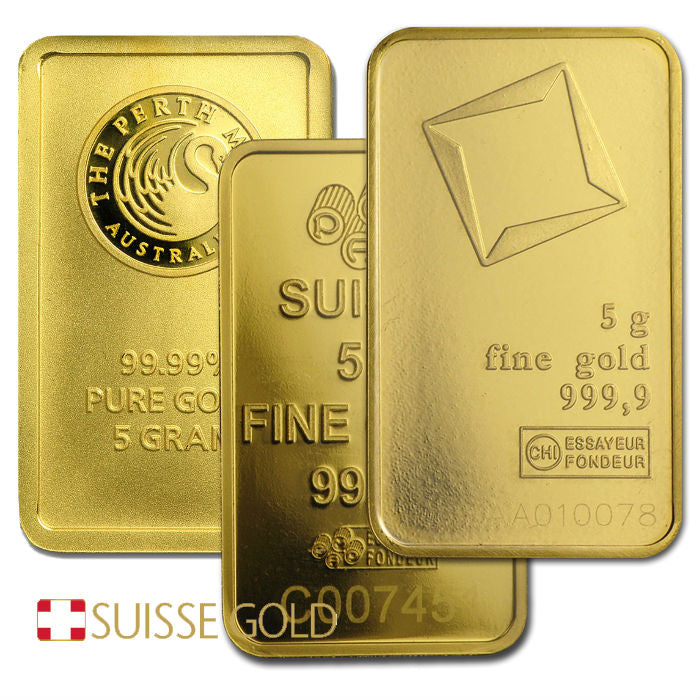 5 Gram Gold Bar 999 Fine Investment Grade Bullion 0.161 Oz