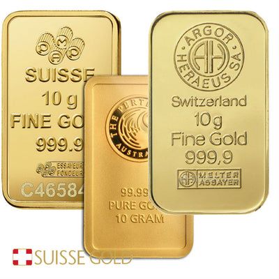 10 Gram Gold Bar 999 Fine Investment Grade Bullion 0.322 Oz