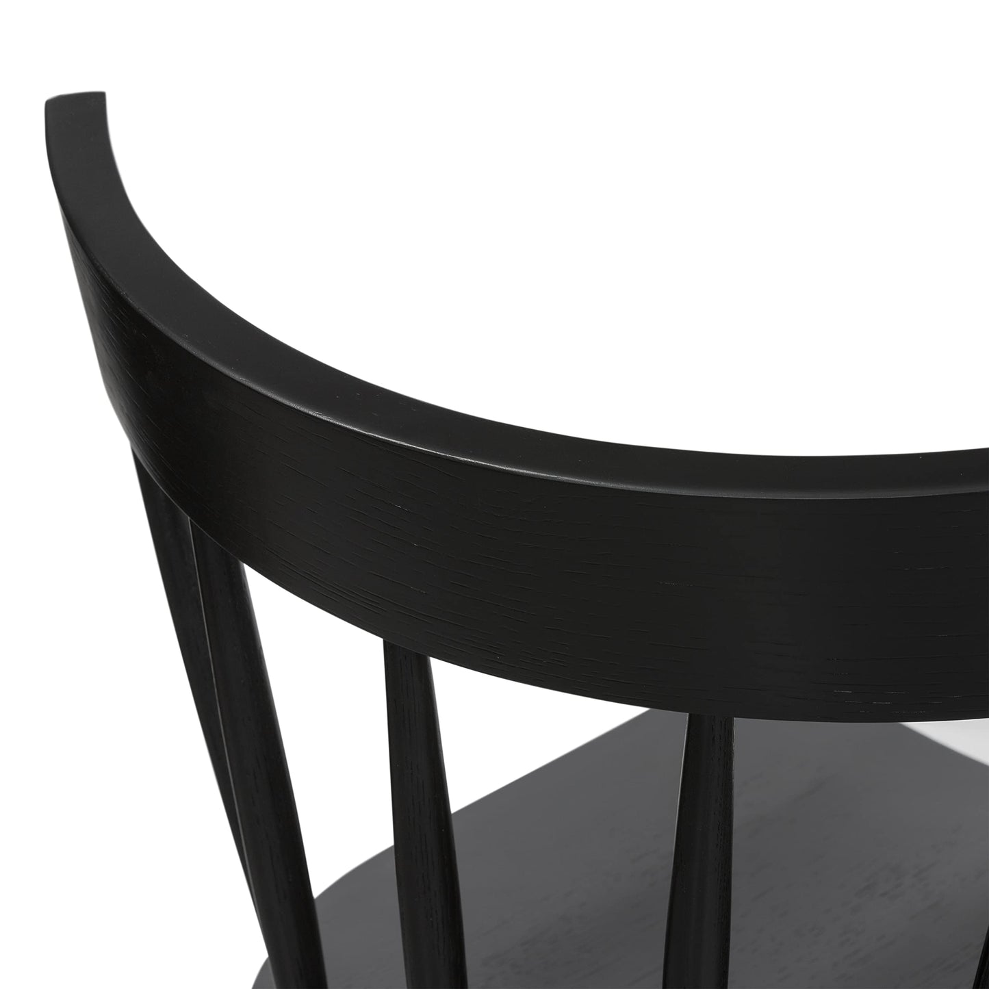 POLY & BARK HAVA Dining Chair,Oak, Black