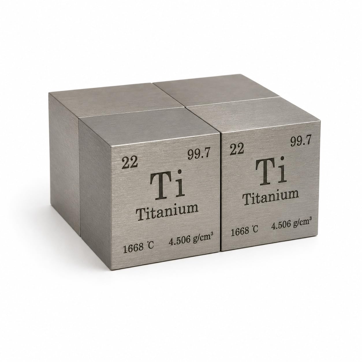 0.5 Inch Titanium Cube, 12.7mm High-Purity Ti Metal Density Cube, Precision-Machined Titanium Element Block for STEM Education, Periodic Table Display & Collectors