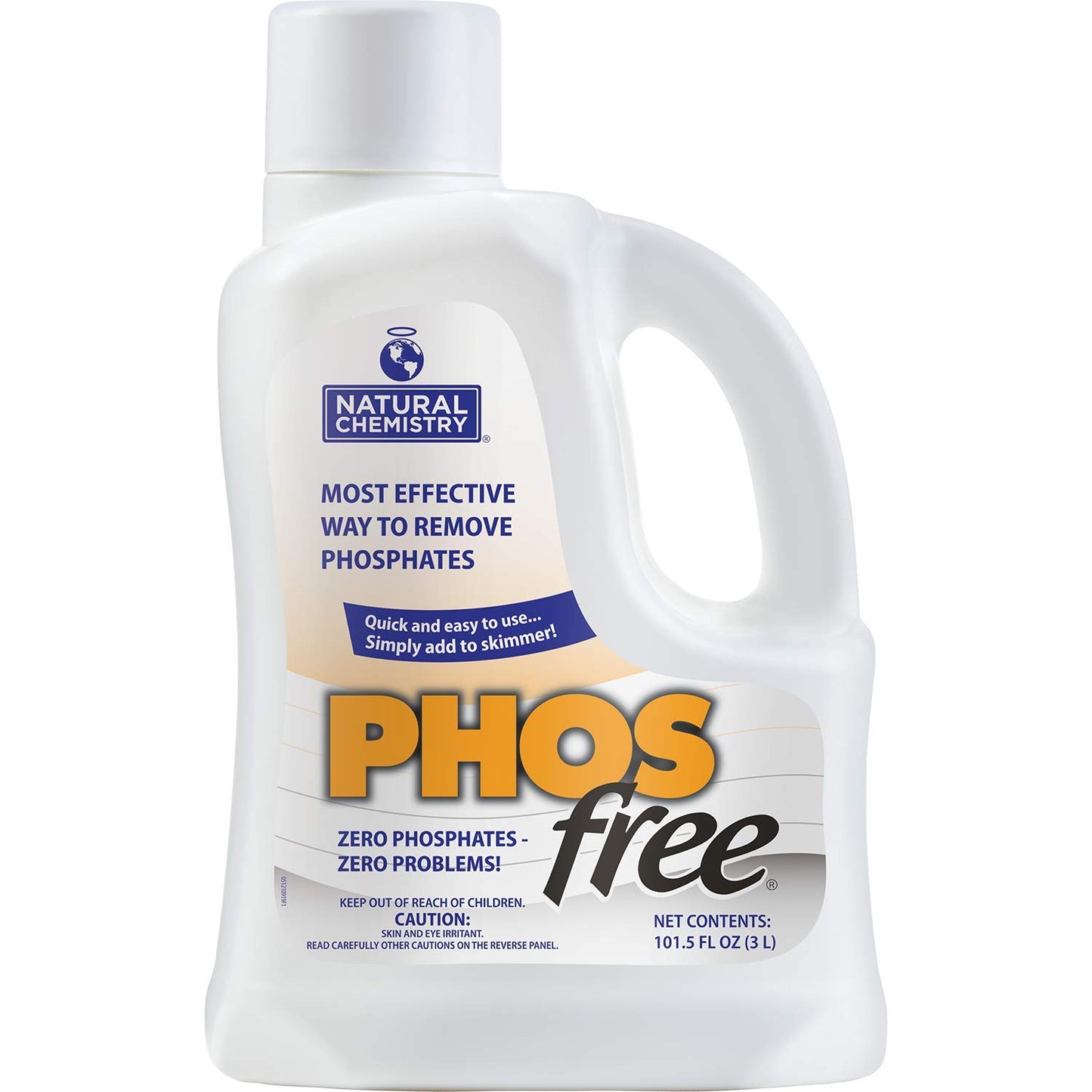 Natural Chemistry Phosfree Phosphate Remover, 3 Liter, Single Pack | Quick and Easy to Use, Improves Filter Performance, Reduces Pool Maintenance