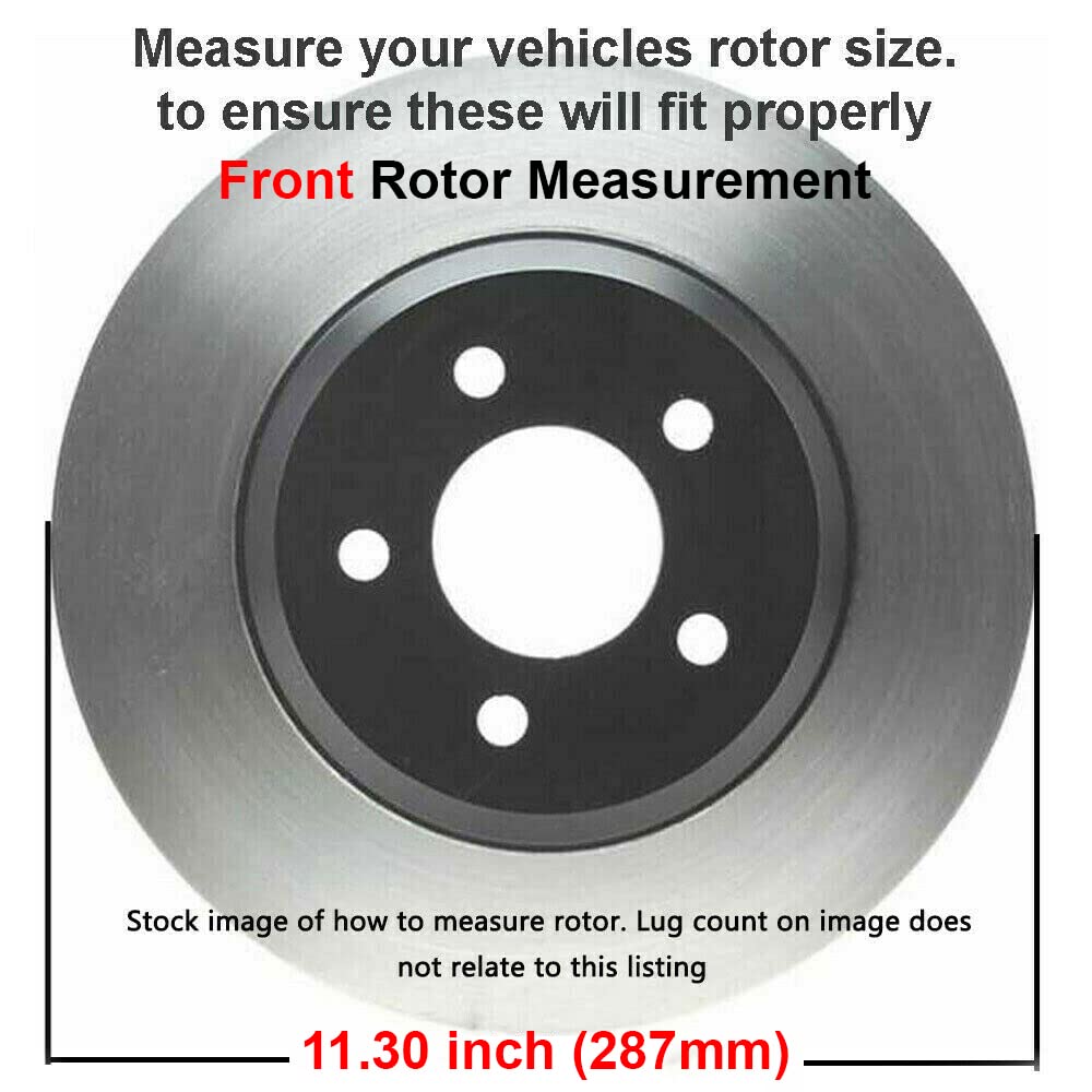 Detroit Axle - Front Brakes Kit for Chevrolet Equinox Impala Malibu Buick Regal LaCrosse Allure GMC Terrain Saab 9-5 Disc Brake Rotors Ceramic Brakes Pads : 12.64'' inch Rotor
