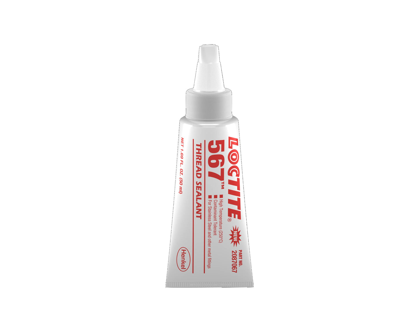 Loctite 2087067 567 Thread Sealant 50 mL Tube, White (Pack of 1) | For Stainless Steel and Other Metal Fittings, Pack of 1