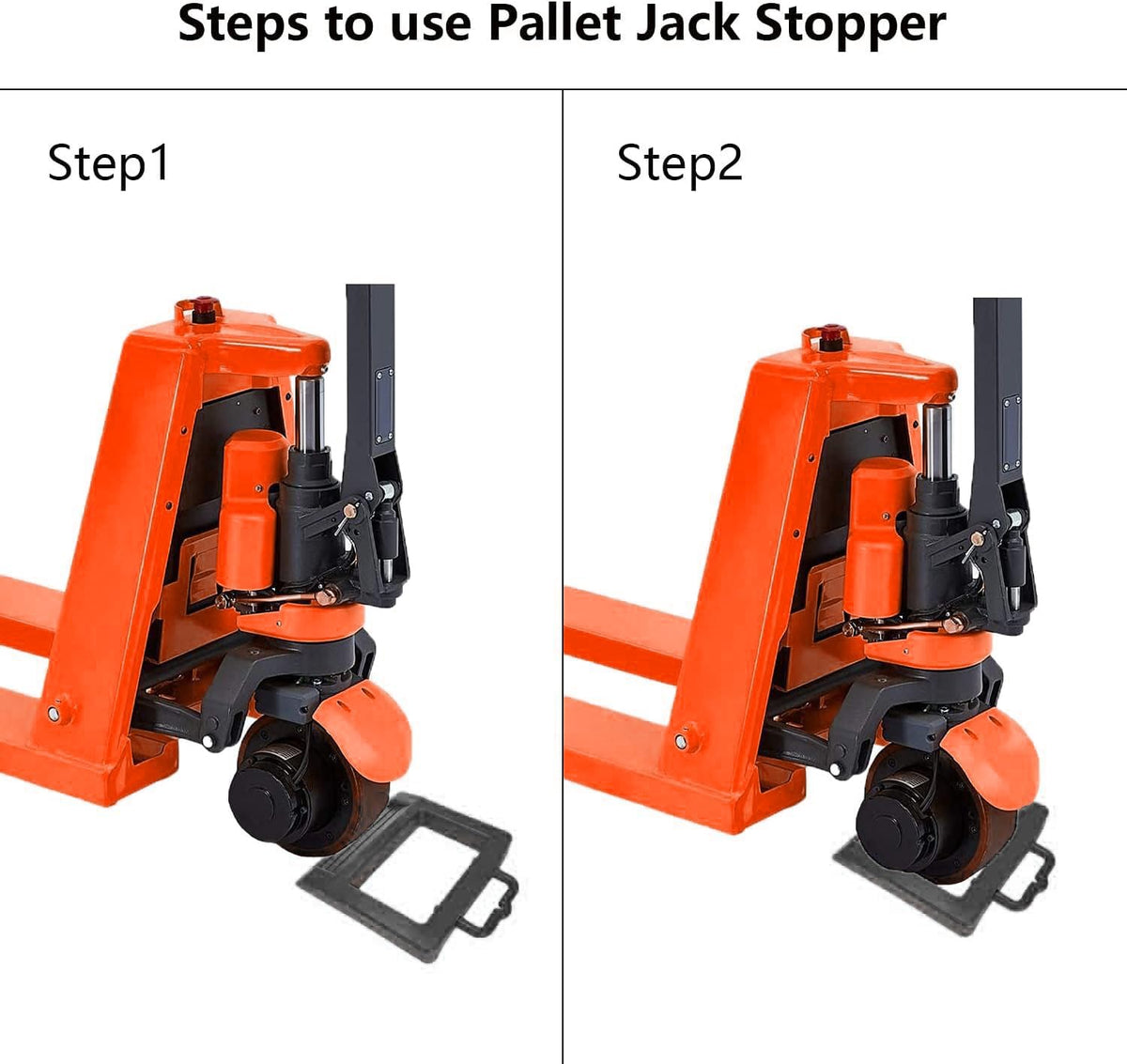 Rubber Truck Chock Heavy Duty Pallet Jack Stopper, Pallet Truck Stop, 14.2" L x 11.4 "W x 2" H 2 Pecs