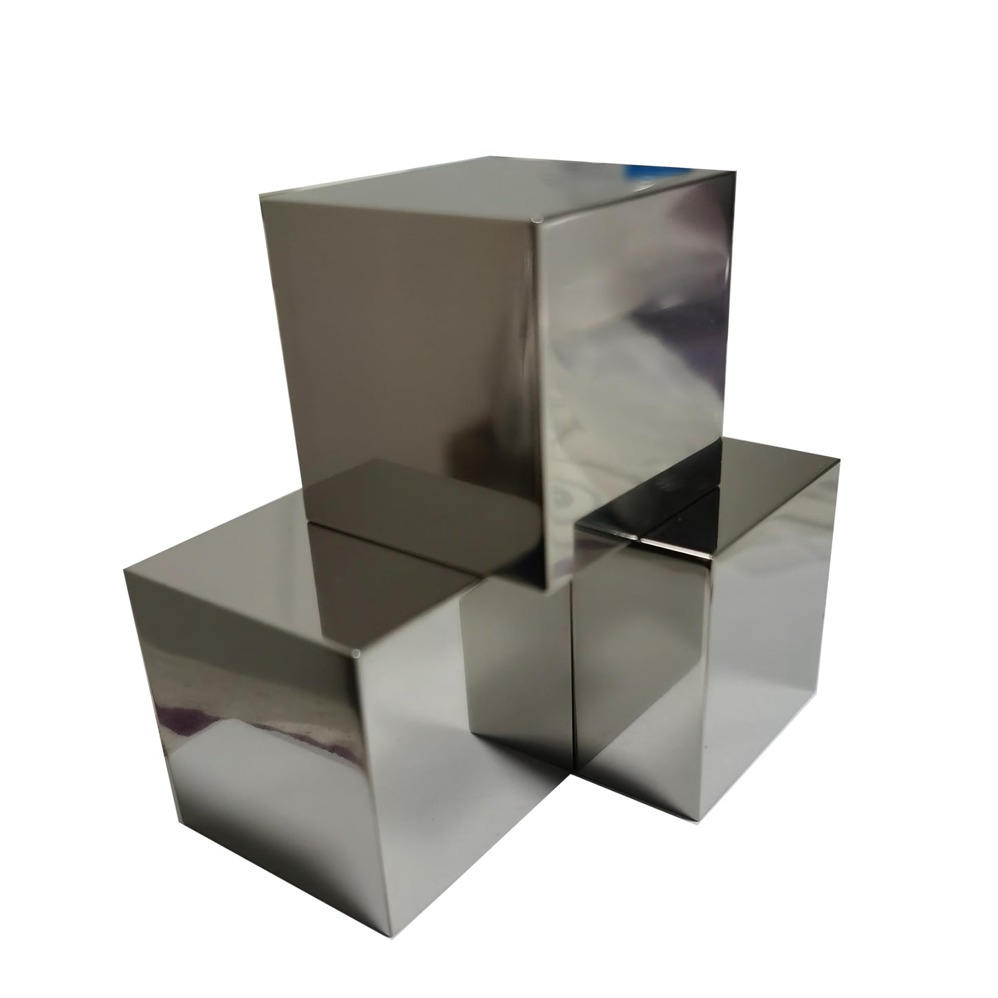 Scientific Metal Sample Block, Mirror Polished, No Engraving, R0.5 Chamfered Edges, Multiple Sizes & Alloys (GR1 (99.7 Titanium), 1.5inch Cube)