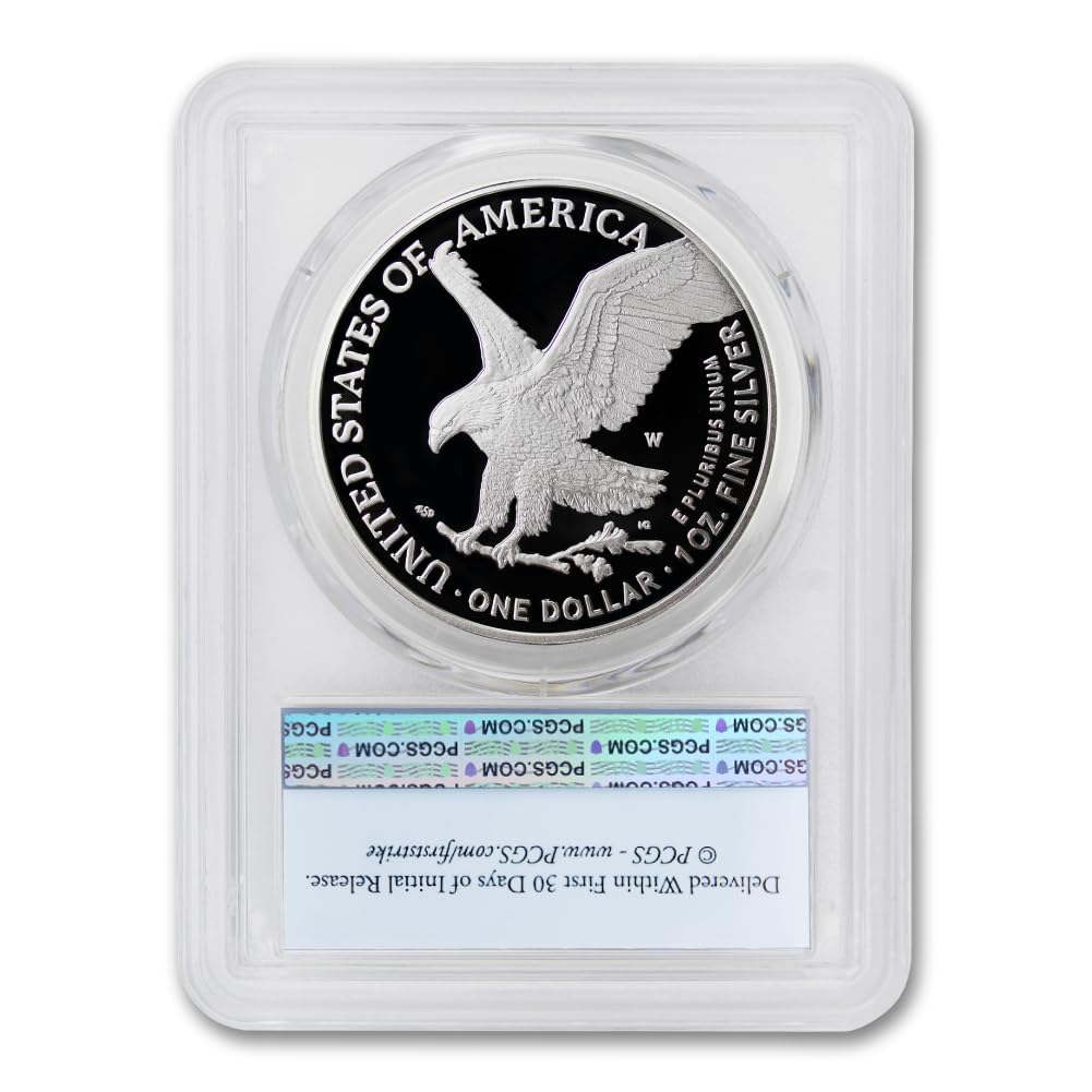 2025 W 1 oz American Silver Eagle Proof Coin Gem Proof (First Strike - Flag Label) $1 PCGS GEMPR
