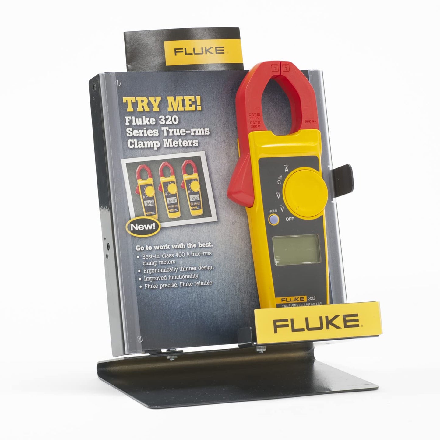 Fluke 323 Clamp Meter for Commercial/Residential Electricians, Measures AC Current to 400 A & AC/DC Voltage to 600 V, Resistance and Continuity, Includes 2 Year Warranty and Soft Carrying Case