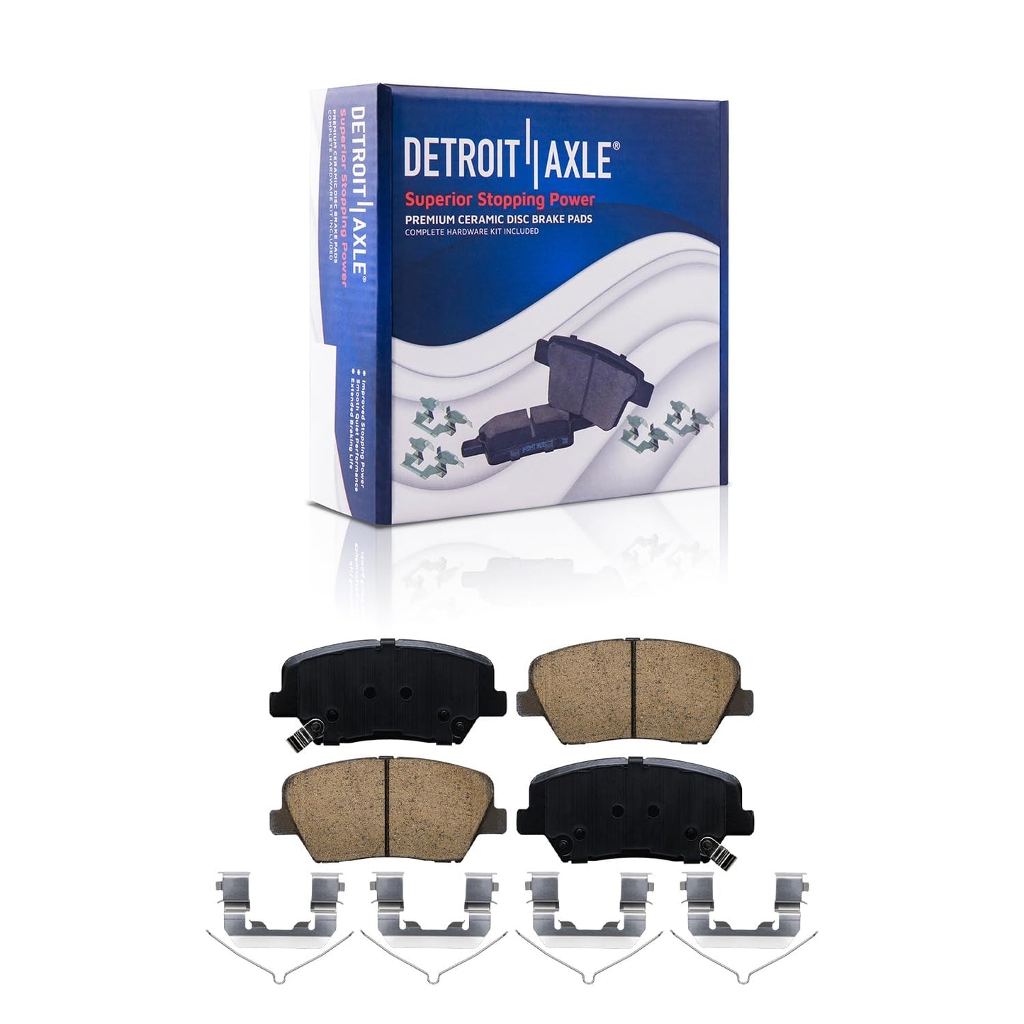 Detroit Axle - Brake Kit for Subaru Impreza Forester Legacy Outback 11.54'' inch Front & 11.26" inch Rear Disc Brake Rotors Ceramic Brake Pads Front and Rear Replacement, Brakes and Rotors