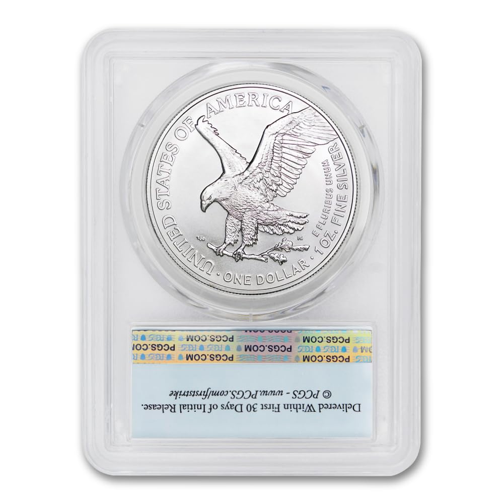 2026 1 oz American Silver Eagle Coin MS-70 (First Strike - 40th Anniversary - Flag Label) $1 PCGS MS70