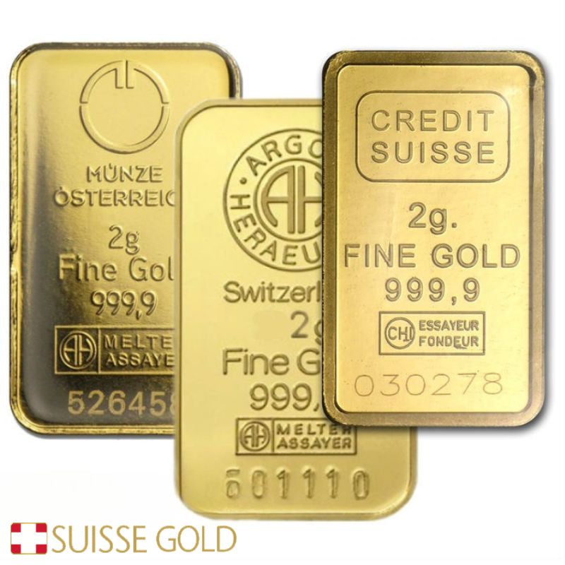 2 Gram Gold Bar 999 Fine Investment Grade Bullion 0.064 Oz