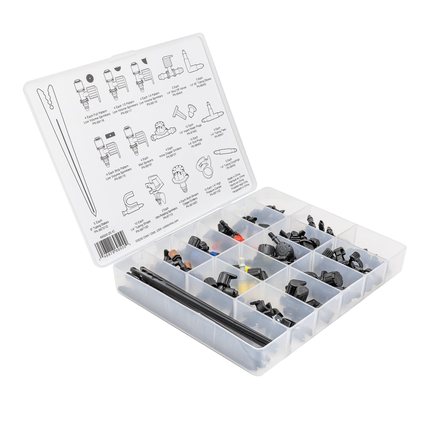 92-Piece Drip Irrigation Watering Essential Parts Kit 69500