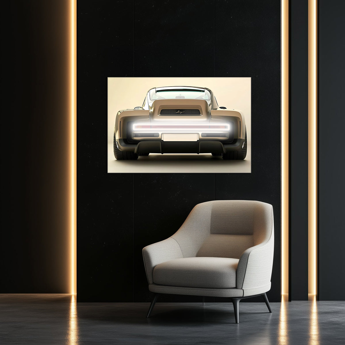Car LED Neon Wall Garage Sign - Premium UV Printed Acrylic Automotive Wall Decor
