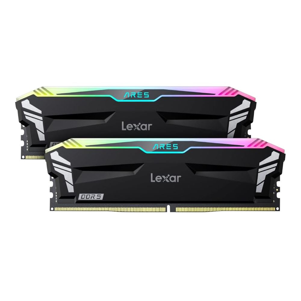Lexar ARES RGB 32GB DDR5-6400 CL30 Desktop Memory Kit 2x16GB Dual Channel RGB - Black
