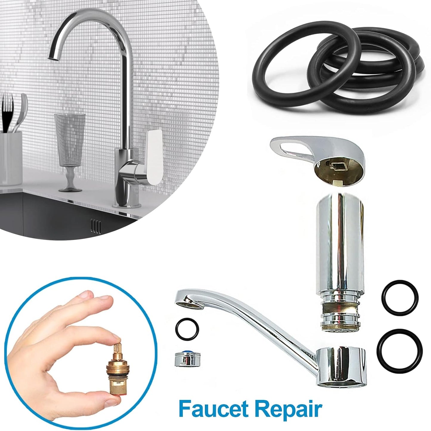 ZDBB 1030 Pcs(43 Size) Plumbing Flat Rubber Washers and O Ring Assortment Kit.,Assorted inch Gasket Set,Home Replace Bathroom Shower Hose Head Valve,Faucet,Garden Connector Water Nozzle,Plumbing Leak