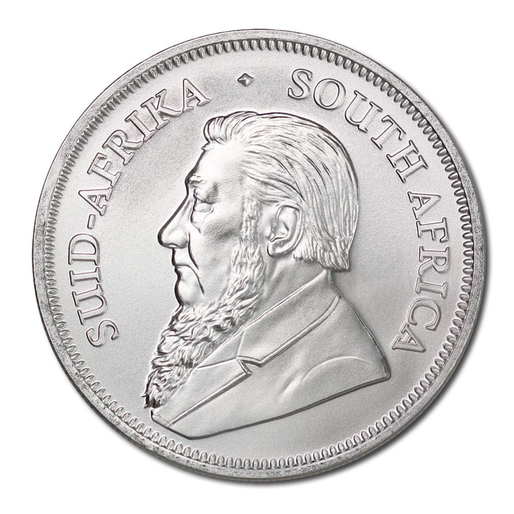 2017 - Present (Random Year) 1 oz South African Silver Krugerrand Coin Brilliant Uncirculated with a Certificate of Authenticity 1 Rand (R1) Seller BU