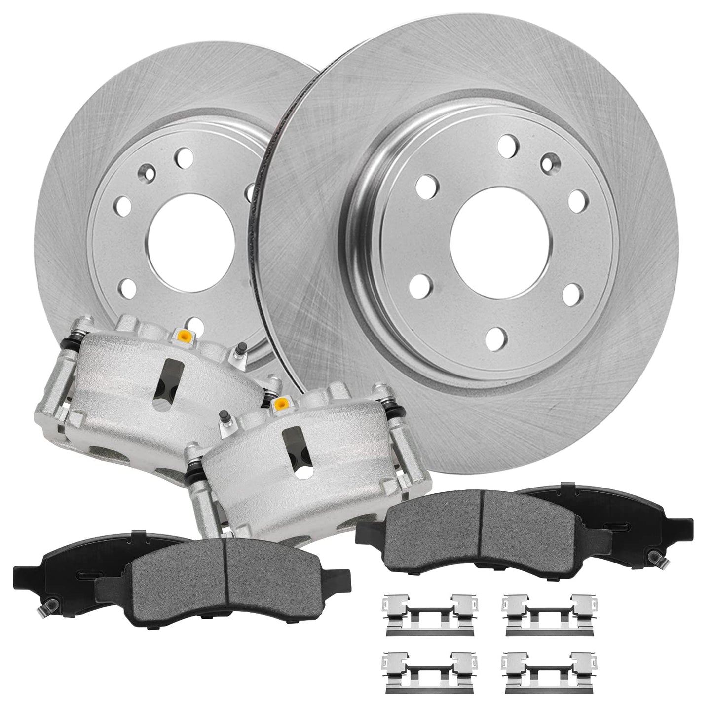 Detroit Axle - Kit de freno trasero para Dodge Grand Caravan Journey Chrysler Town & Country Frenos de repuesto Rotores y pastillas de freno de cerámica: Rotor de 12.91 pulgadas