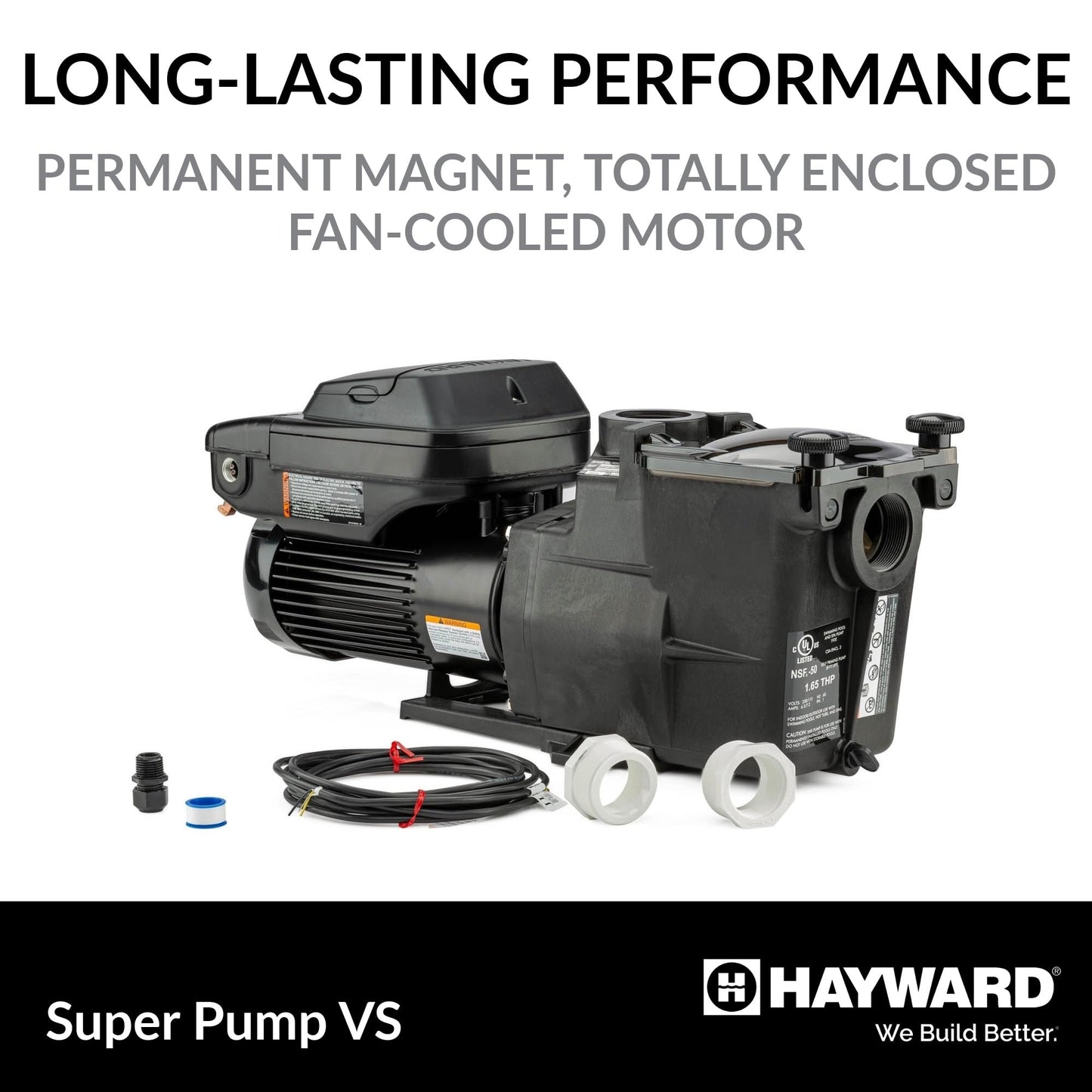 Hayward Pool Pump Inground Pools Super Pump 1 HP (W3SP2607X10 replacement for SP2607X10 pump for in-ground pools)