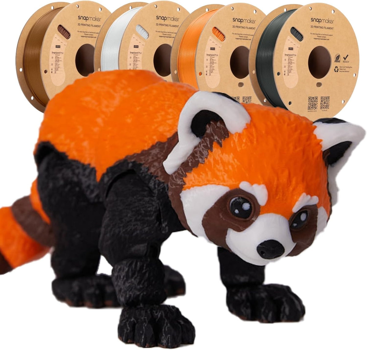 Snapspeed PLA Filament 1.75mm 1kg×4 Spool Bundle 1