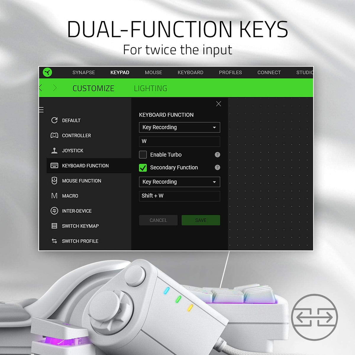 Razer Tartarus V2 Gaming Keypad: Mecha Membrane Key Switches - One Handed Keyboard - 32 Programmable Keys - Customizable Chroma RGB Lighting - Programmable Macros - Snap Tap - Black