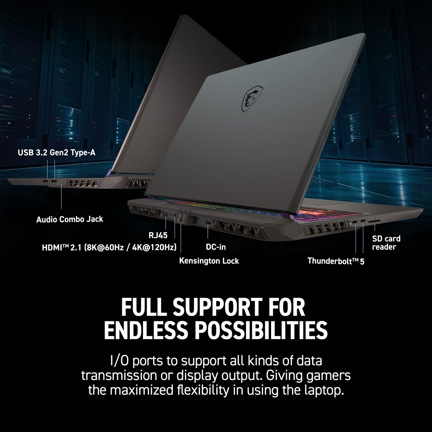 msi Vector 16 HX AI 16” 144Hz FHD+ Gaming Laptop: Intel Core Ultra 7-255HX, NVIDIA Geforce RTX 5070Ti, 16GB DDR5, 512GB NVMe SSD, Thunderbolt 5, Wi-Fi 6E, Win 11 Home: Cosmo Gray A2XWHG-212US