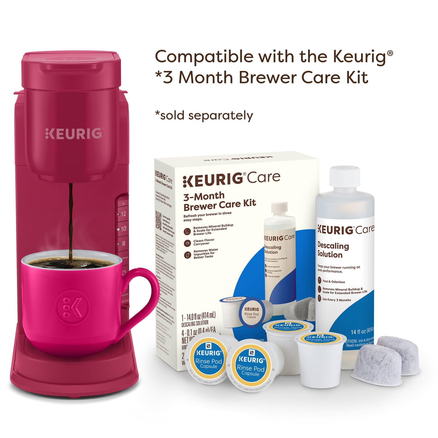 Keurig K-Express Single Serve K-Cup Pod Coffee Maker, 3 Brew Sizes, Strong Button Feature, 42oz Removable Reservoir, Mint