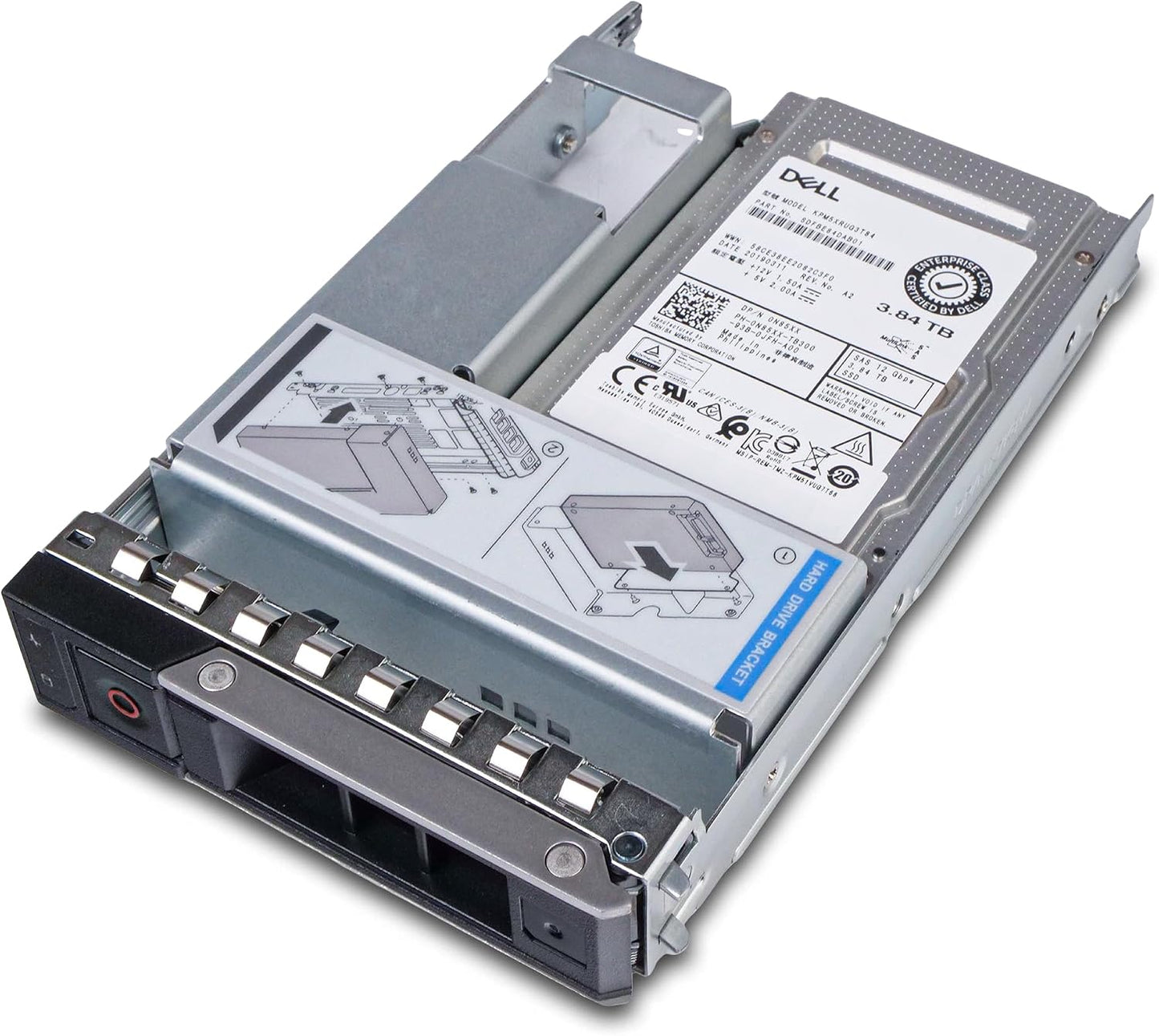 Dell 3.84TB SAS 12Gb/s 3D TLC Hybrid 3.5in Enterprise PowerEdge Read Intensive SSD for R440 R750 R450 T150 R470 T560 T40 R250 R740 R640 0N85XX G16 (Renewed)