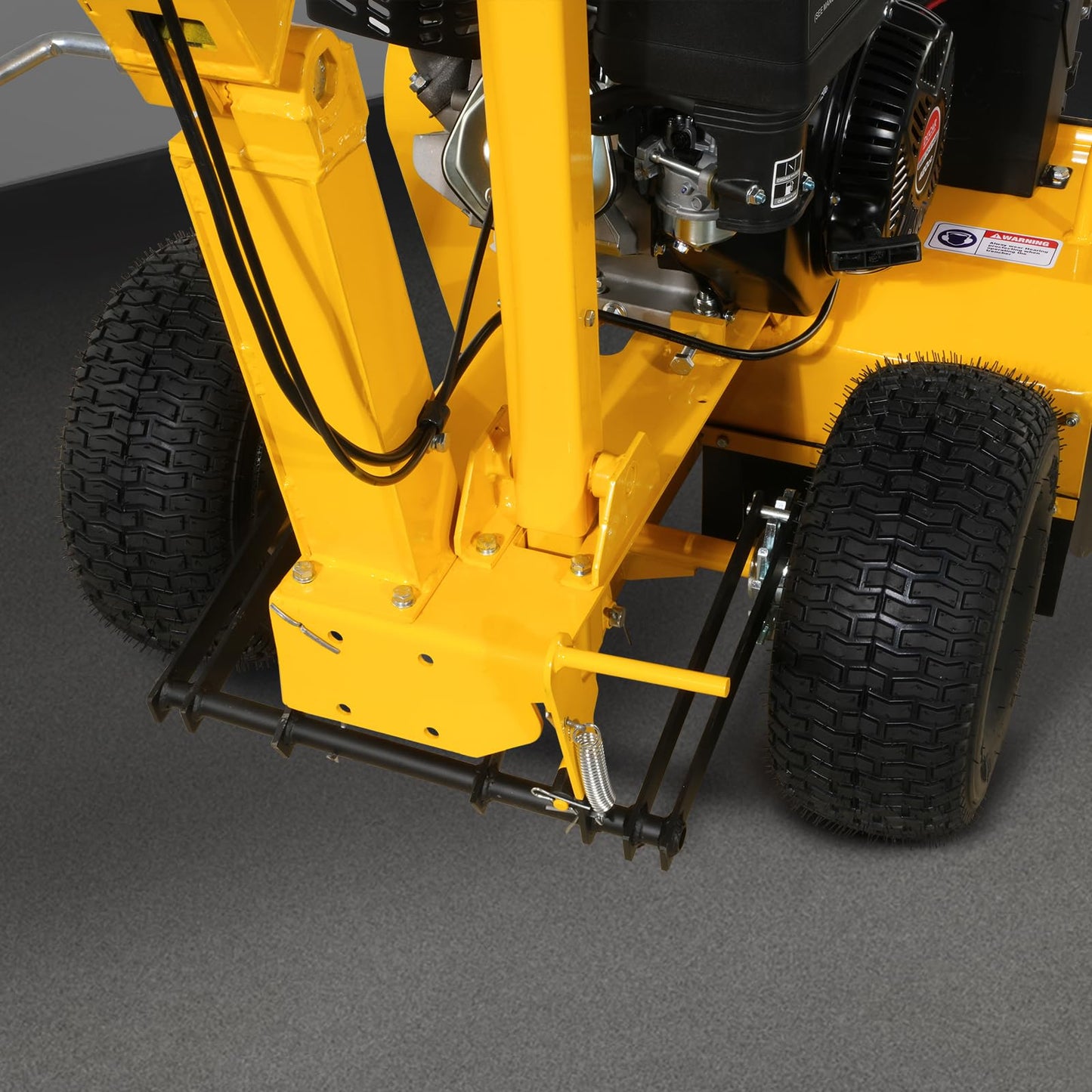 MechMaxx 420cc 15HP E-Start Gas Powered Cable Ditching Trencher, 24'' Trench Depth, 27pcs Carbide Alloy High-Pressure Teeths, TCR1500 (Yellow)