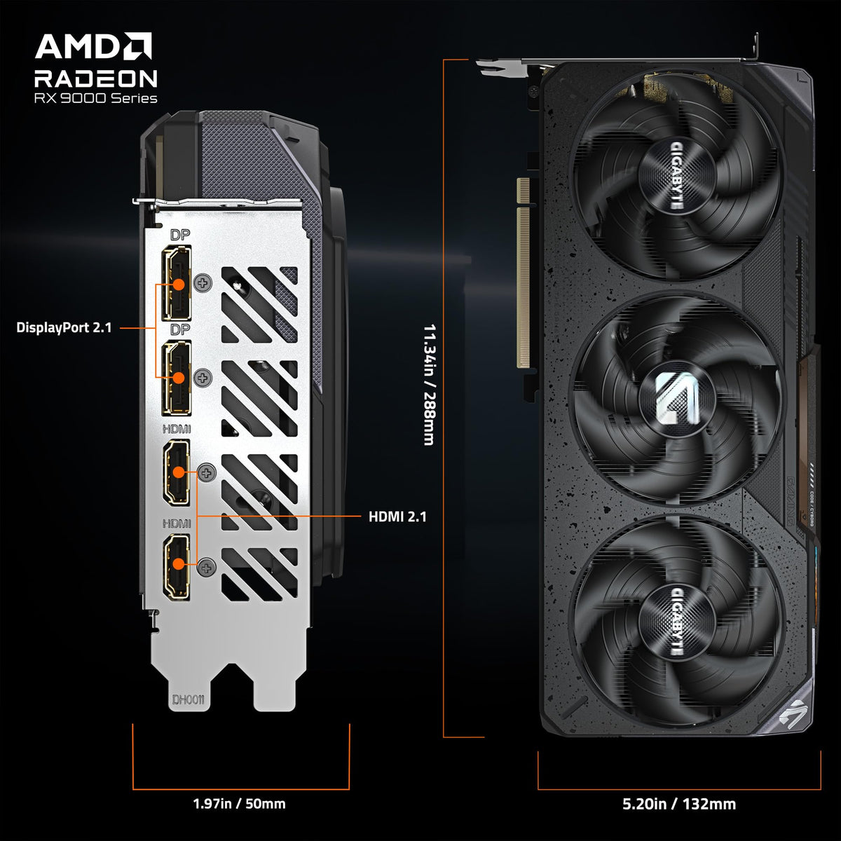 GIGABYTE Radeon RX 9070 XT Gaming OC 16G Graphics Card, PCIe 5.0, 16GB GDDR6, GV-R9070XTGAMING OC-16GD Video Card