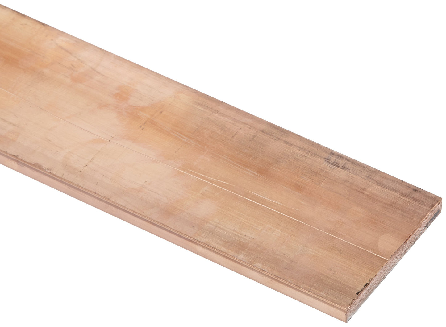 110 Copper Rectangular Bar, Unpolished (Mill) Finish, H04 Temper, ASTM B187, 1/8" Thickness, 3/4" Width, 24" Length, OnlineMetals